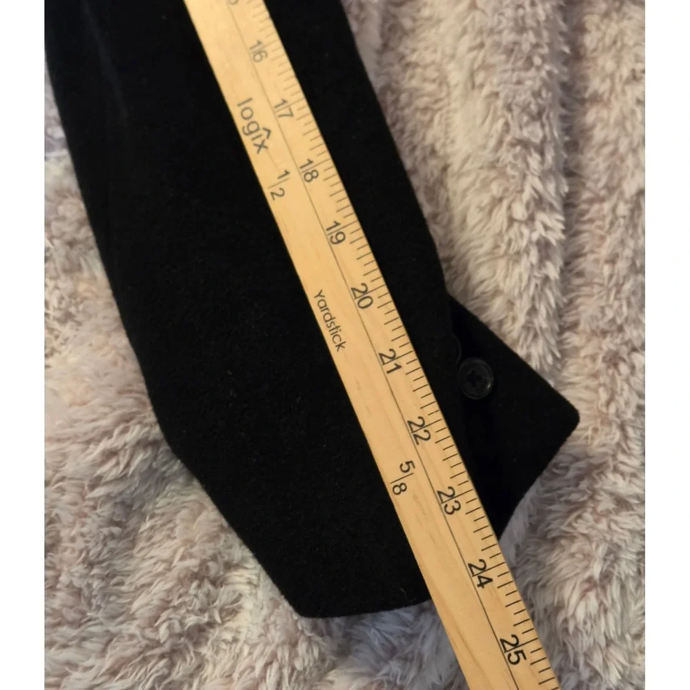 Michael Kors Mid-Length Single Breasted Overcoat Wool Cashmere Mens 40R Black